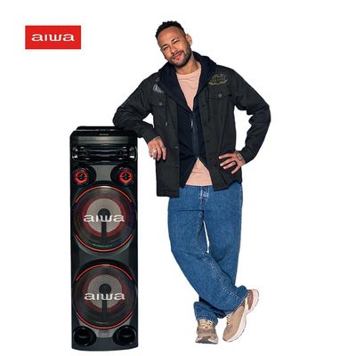 Torre de Som Aiwa T2W-02 com Bluetooth, Iluminação RGB e Entrada USB - 2300W RMS - Bivolt