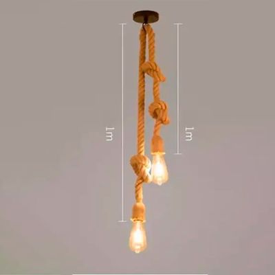 Luminária de Teto com Corda - Soquete E27, Ideal para Cozinha e Bar - Estilo Industrial e Vintage