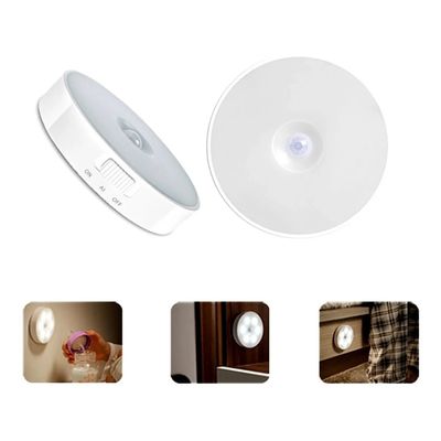Luminária LED Indução Recarregável com Sensor de Movimento - Branco Frio/Quente, 50 Lumens, 3m Alcance
