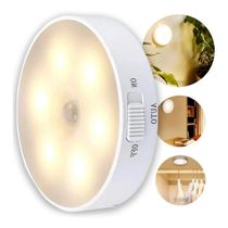 Luminária LED Indução Recarregável com Sensor de Movimento - Branco Frio/Quente, 50 Lumens, 3m Alcance