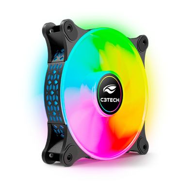 Cooler Fan Gamer 120mm LED Molex 4 Pinos 12V DC F9-L160BKM