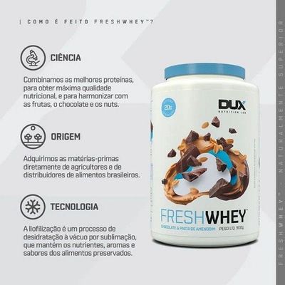 Fresh Whey 900g Sabor Chocolate E Pasta De Amendoim