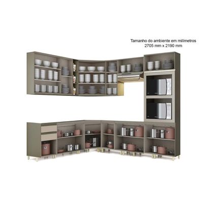 Cozinha Completa Henn 11 Peças Connect C11P04 Duna/Cristal