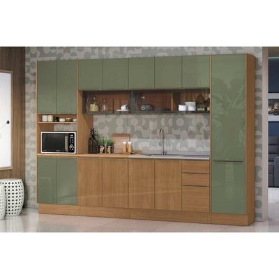 Cozinha Completa Kappesberg 7 Peças Vibra C7P110 Canela/Verde Pistache Lacca