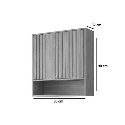 Cozinha Modulada MGM Divina MGM 6 Peças C6P140 Cinamomo/Titanium