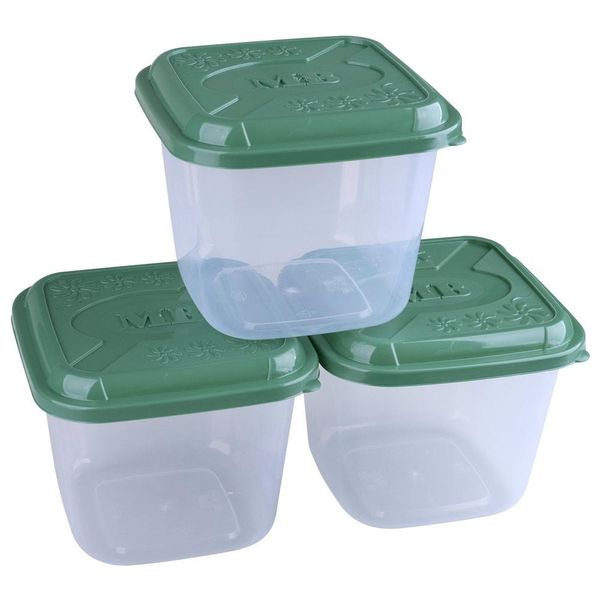 Conjunto 3 Potes 1,3L Plásticos MB
