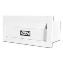 Caixa Correio Carta Luxo Hat Chapeu Branca Fosca 30 Cm Profundidade