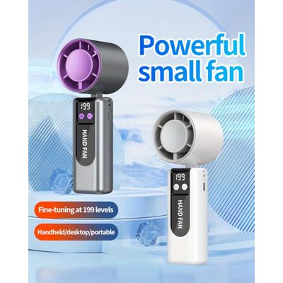 Mini Ventilador Recarregável Portátil Carisma 3000mAh Branco