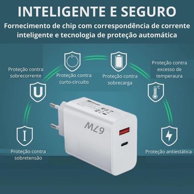 Fonte Carregador MI Pd Super Fast 67w - Compativel com Xiaomi, Redmi e Poco