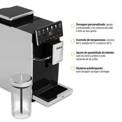 Cafeteira Expresso Philco 20 Bar 1,2L com Moedor PCF03A 127V