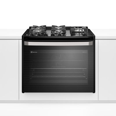 Fogão de Embutir 5 bocas Electrolux Preto Experience com  Mesa de Vidro, Grill e PerfectCook360 (FE5EB) 127V