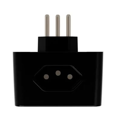 Protetor Clamper DPS Energia 3 Tomadas LCF 3 Pinos 10A Preto