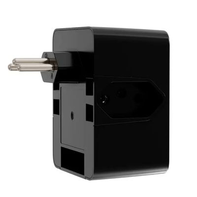 Protetor Clamper DPS Energia 3 Tomadas LCF 3 Pinos 10A Preto