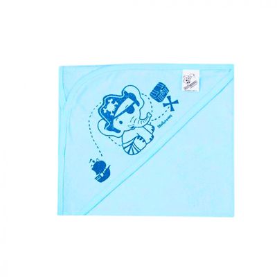 TOALHA DE BANHO BEBE MAFESSONI SIMPLES C/CAPUZ  azul