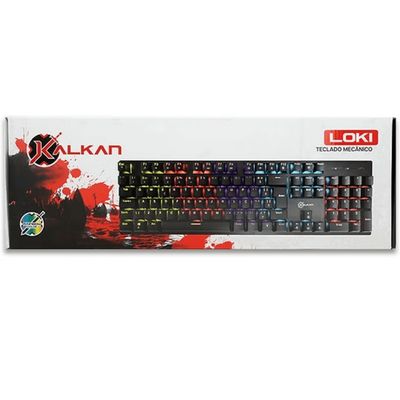 Teclado Mecânico Kalkan Loki Switch Marrom Led Rainbow ABNT2