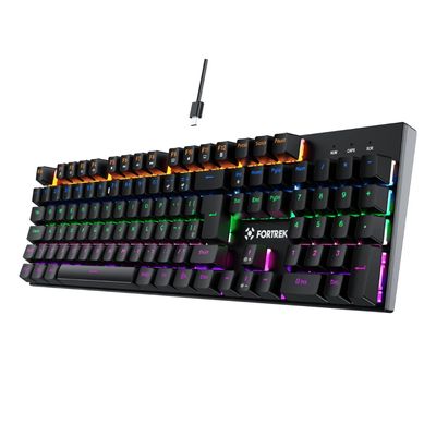 Teclado Mecânico Fortrek Gravity 100% USB-C Switch Red RGB