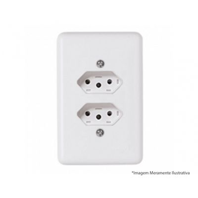 Tomada Dupla Ilumi Stylus Bip 2P+T C/Pl 20A 250V 20121