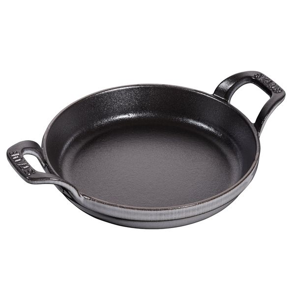 TRAVESSA STAUB REDONDA EM FERRO FUNDIDO CINZA GRAFITE 16CM 405095520