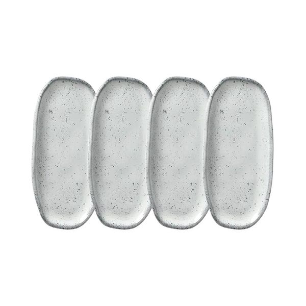 Conjunto de Travessas Oval Rasa Mini Porto Brasil Orgânico Echo 16,5x8cm - 4 Peças