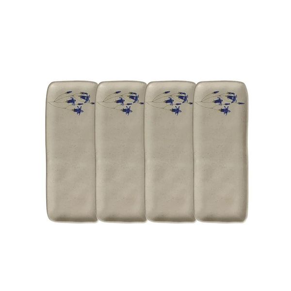 Conjunto de Travessas Retangulares Médias Porto Brasil Orgânico Campestre 33x13cm - 4 Peças