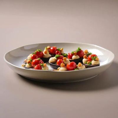 Travessa Redonda Grande Porto Brasil Orgânico Stoneware Latte 36cm - Off White