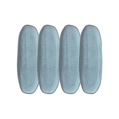 Conjunto de Travessas Ovais Rasas Grandes Porto Brasil Orgânico Breeze 36x13cm – 4 Peças