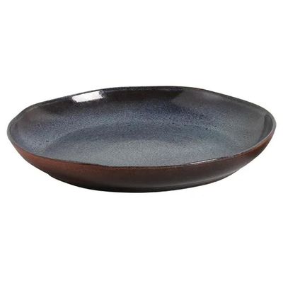 Travessa Redonda Grande Porto Brasil Orgânico Stoneware Titanium 36cm – Azul