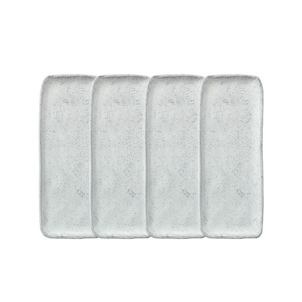 Conjunto de Travessas Retangulares Médias Porto Brasil Orgânico Echo 33x13cm - 4 Peças