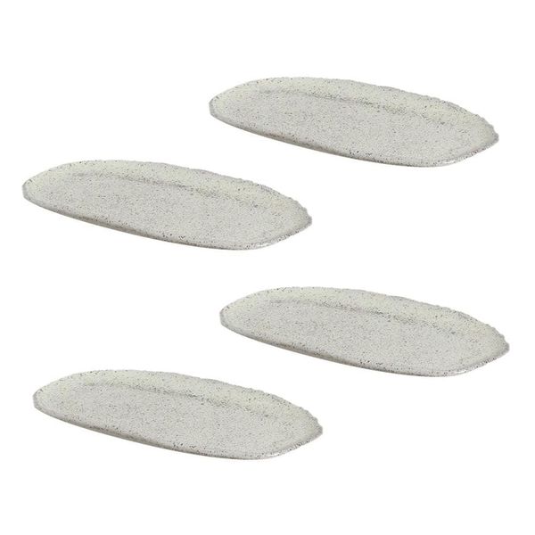 Conjunto de Travessas Ovais Pequenas Porto Brasil Orgânico Pistache 23x11cm - 4 Peças