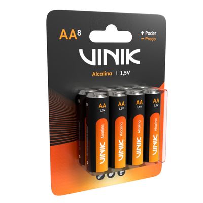 Pilha Alcalina AA C/8 1.5V - VP2AB8A