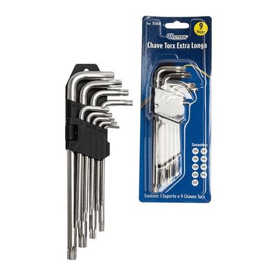 Jogo de Chaves TORX Longa C/ 9 Pecas