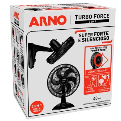 Ventilador ARNO 40CM Turbo Force 2 em 1 VF42 - VF42   Preto   220 VOLTS