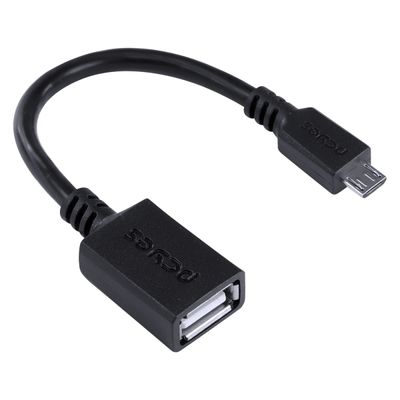 Adaptador OTG Micro USB para USB 2.0 15CM Preto Conexão com Celulares Smartphones Tablets - PAMUP-15