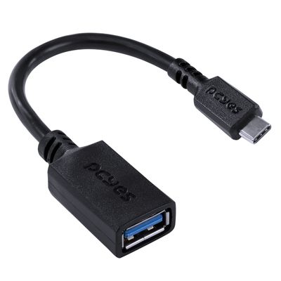 Adaptador OTG Tipo C para USB a 3.0 para Celular Smartphone 15 CM Preto - P3AMUP-15