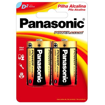 Pilha Alcalina D 1,5V LR20XAB-2B Panasonic