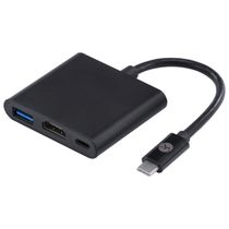 Adaptador HUB USB Tipo C X USB Tipo C, HDMI 4K, USB 3.0, 5GBPS 20CM - HCHUC-20