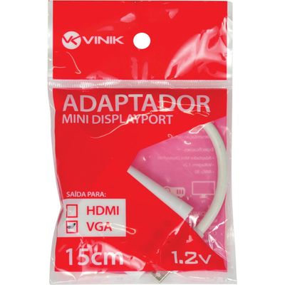 Adaptador Mini Displayport Macho X VGA Femea 15CM AMDP-VF15CM