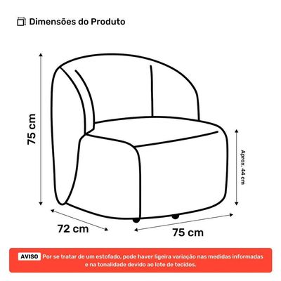 Poltrona Decorativa Orgânica Living Leez Giratória Bouclê Off White - Desk Design
