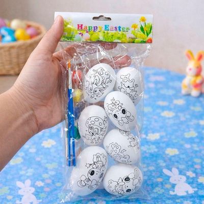 Ovos Coelhos Páscoa Para Colorir Pintar Com Pincel Kit 39pçs