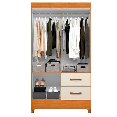 Guarda Roupa Mobi 4 Portas 2 Portas Cinamomo Com Off White - Albatroz