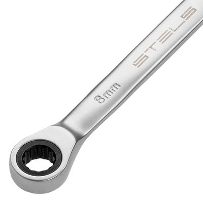Chave Estrela Com Catraca Crv 8-9mm Cromado Stels 1453155