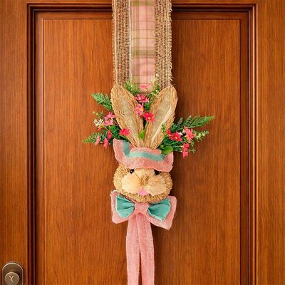 Escapulário Enfeite Cabeça Coelho Decoração Pascoa Porta 2m