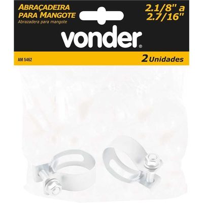 Abraçadeira Para Mangote, Aço Carbono Largura 32 Mm, Am 54 Mm 62 Mm, Com 2 Peças, Vonder Ostenvonder