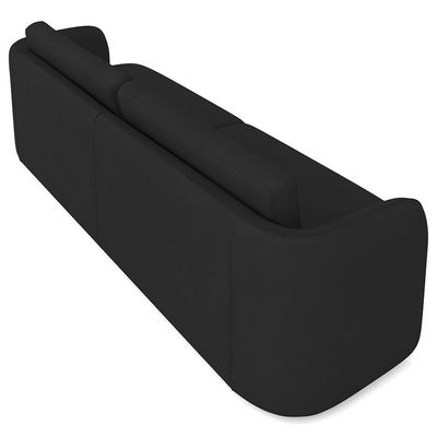 Sofá 3 Lugares Sala Living Orgânico 240cm Oregon K01 Veludo Preto - Lyam Decor