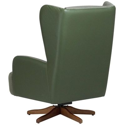 Poltrona De Amamentação Balanço Giratória Liz D02 Couríssimo Tramado Verde C-296 C-120 - Lyam Decor