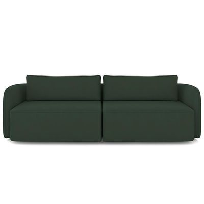 Sofá 3 Lugares Sala Living Orgânico 220cm Oregon K01 Veludo Verde - Lyam Decor