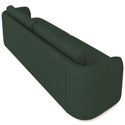 Sofá 3 Lugares Sala Living Orgânico 220cm Oregon K01 Veludo Verde - Lyam Decor