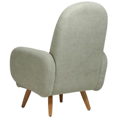 Poltrona De Amamentação Fixa Pés Manu Dolce D02 Bouclê Verde Oliva C-199 - Lyam Decor