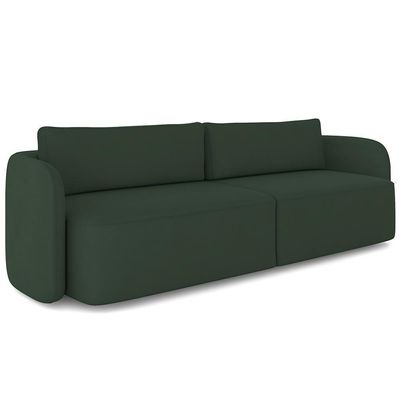 Sofá 3 Lugares Sala Living Orgânico 220cm Oregon K01 Veludo Verde - Lyam Decor