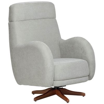 Poltrona De Amamentação Com Balanço Giratória Ternura D02 Linho Verde Claro C-47 - Lyam Decor